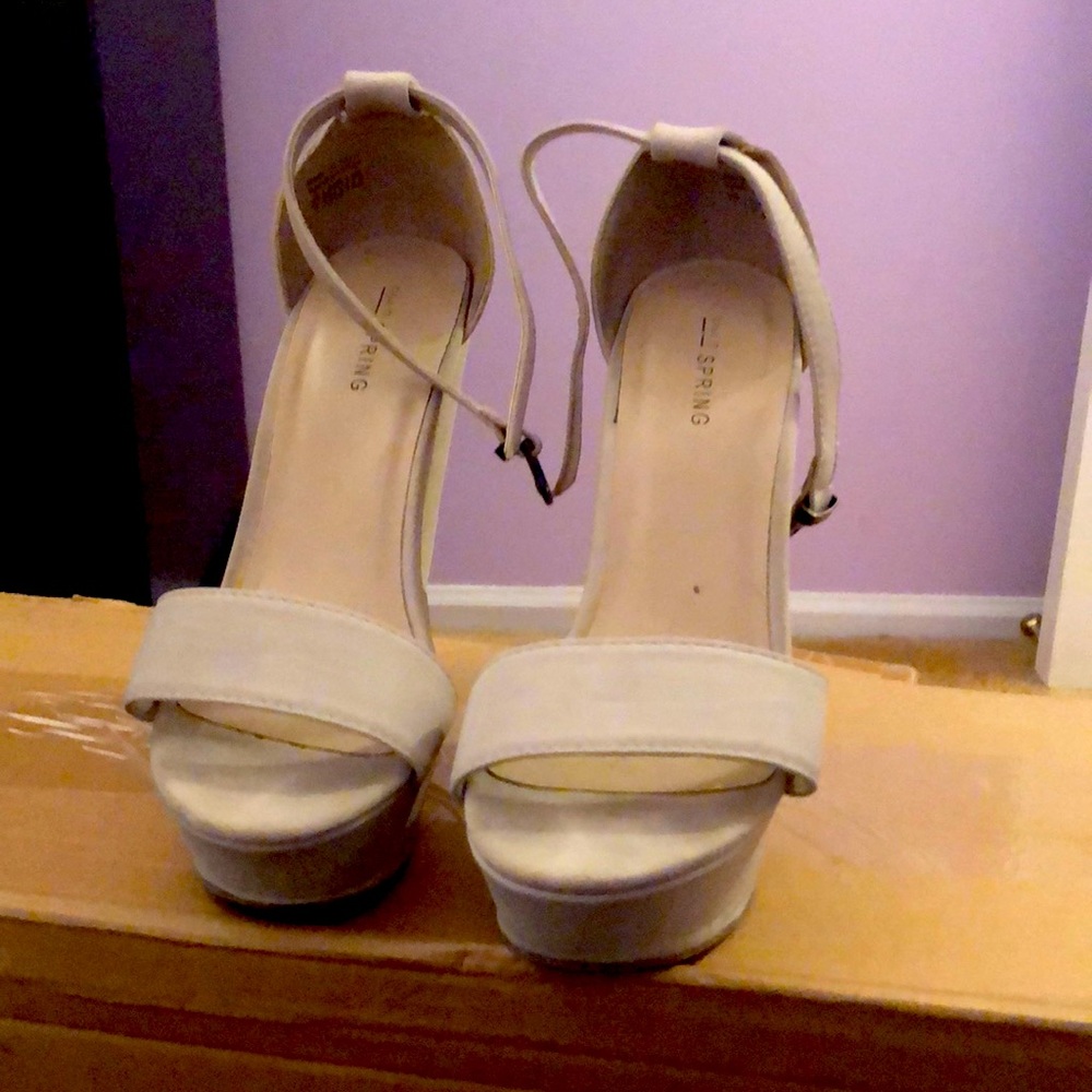 Worn once ankle strap high sandals